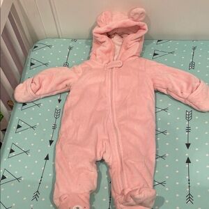Carter's Soft Pink Hooded Footie